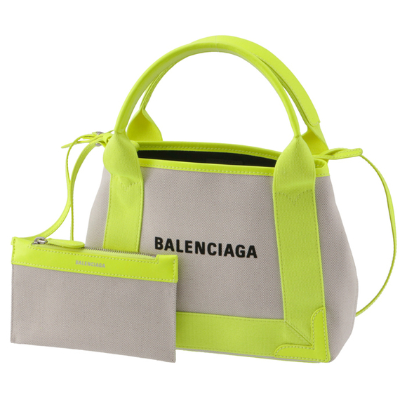 Balenciaga Bag Tote Tan Hippo Navy Yellow - Picture 1 of 11
